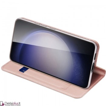 Dux Ducis Skin Pro dirbtinės odos dėklas - rausvas (Samsung S23 Fe) Dux Ducis Skin Pro dirbtinės odos dėklas - rausvas (Samsung S23 Fe)
